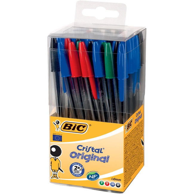 Bic - Kugelschreiber Cristal medium sortiert in Tubo-Verpackung
