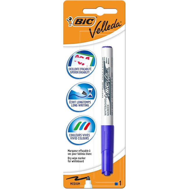 Velleda - Whiteboardmarker 1741, blau, auf Blister