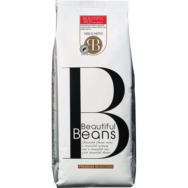 Schöne Bohnen – gemahlener Kaffee Rot, 1-kg-Beutel