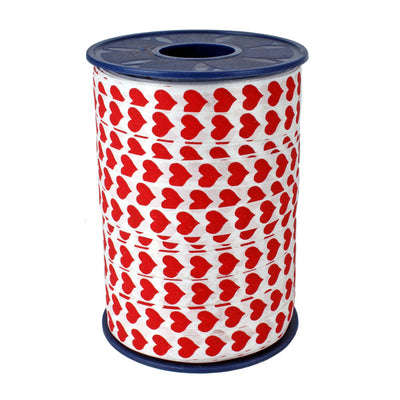 Valentine – Kräuselband 10 mm x 250 Meter, Farbe Herzen