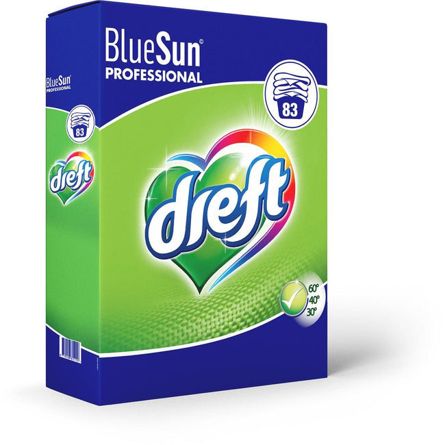 Dreft - Blue Professional Waschpulver, Karton mit 5,4 kg, 83 Wäschen