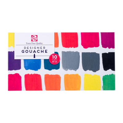 Talens - Gouache Extra Fine Tube mit 20 ml, Schachtel mit 10 Tuben, sortiert