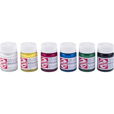 Talens – Gouache Extra Fine, Flasche mit 16 ml, Set mit 6 Flaschen in Primärfarben