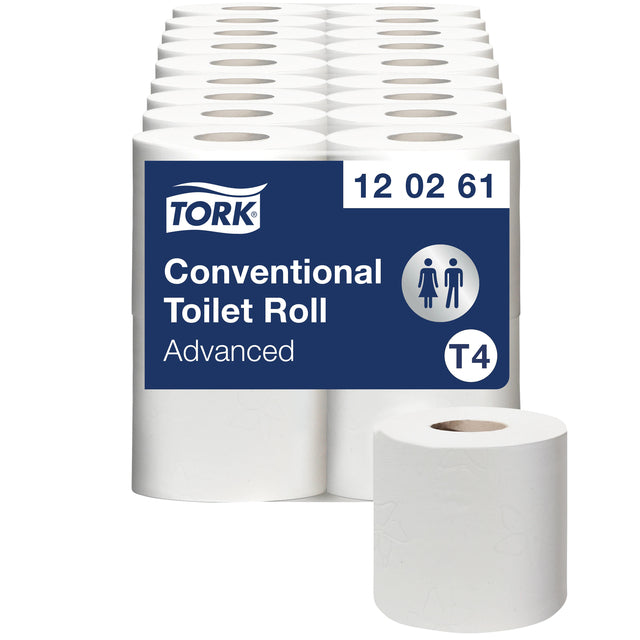 Toilettenpapier Tork T4 Advanced 2-lagig weiß 120261 | Umkarton: 6er-Pack x 4 Rollen | 6 Stück