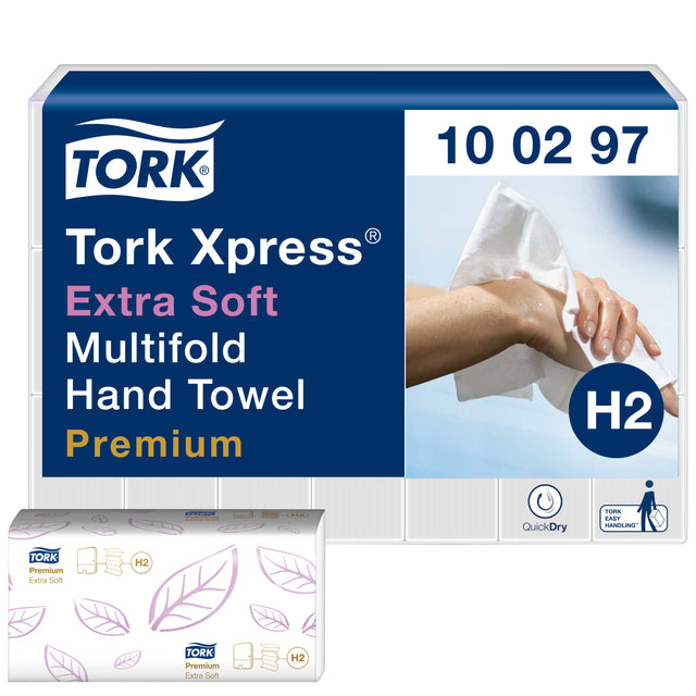 Tork - Handtuch H2 Xpress Multifold 2-lagig 212x340mm 21x100 Blatt weiß 100297