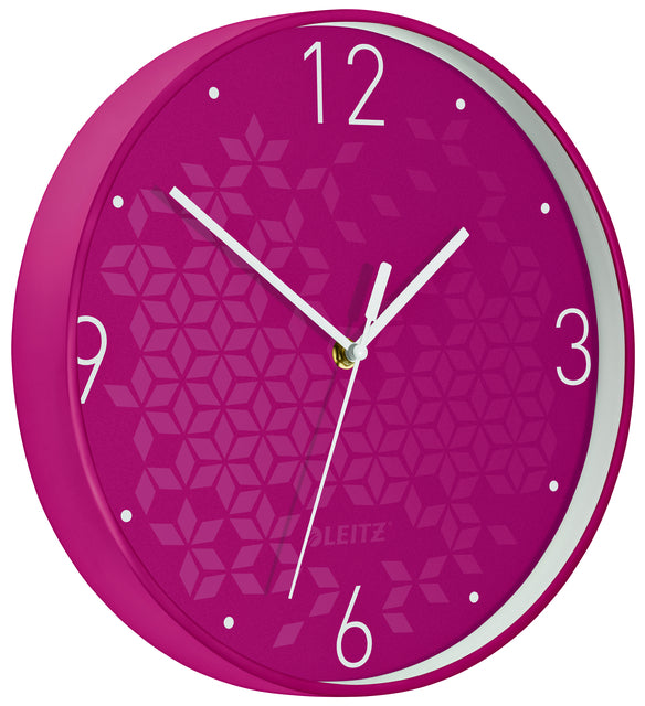 Wanduhr Leitz Wow Ø29cm Pink