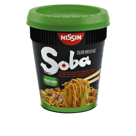 Nissin - Nudeln Soba Teriyaki Tasse | 8 Stück