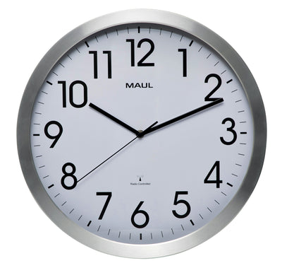 Maul - Wanduhr Move RC Ø400x45mm Alurahmen weiß inkl. Batterie