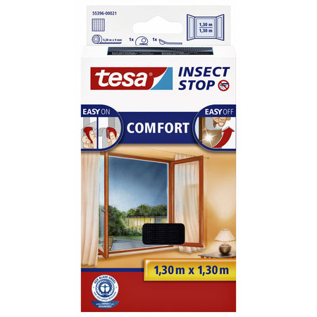 Tesa - Insektenschutz® ​​Insect Stop COMFORT Fenster 1,3x1,3m schwarz