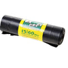 Komo -  Vuilniszak  60l trekband rol à 15st zwart | 15 stuks