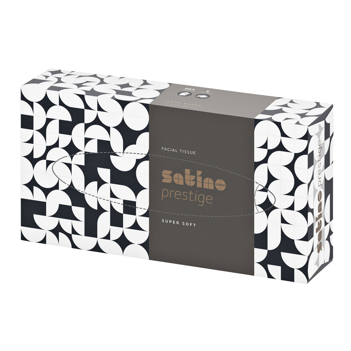 Satino von WEPA - Kosmetiktücher Satino 2-lagig 100 Blatt weiß 206450