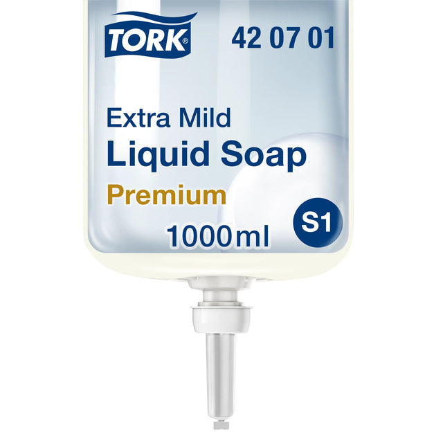 Handseife Tork S1 Extra mild 1 Liter 420701 | Oompoot ein 6 Flasche x 1 Stück