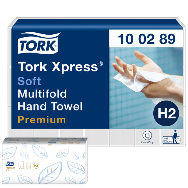 Handtuch Tork H2 Premium Mehrfach weiß 100289 | Box A 21 Anzug