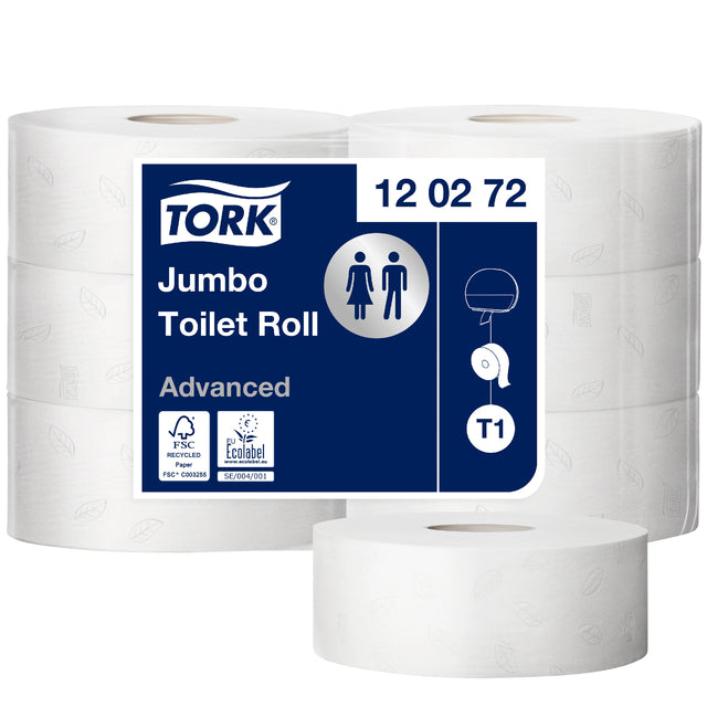 Toilettenpapier Tork Jumbo T1 Advanced 2-Laags 360m Weiß 120272