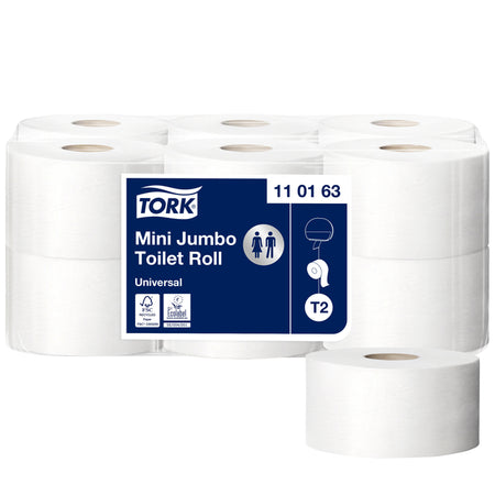 Tork - Toilettenpapier T2 Universal Jumbo klein 1-lagig 240m weiß 110163