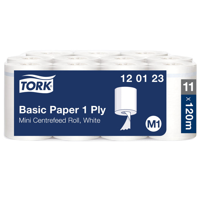 Reinigung pappiger Tork Basic Mini M1 Centerfeed 1-layer 120 m Weiß 120123 | 32 Stücke