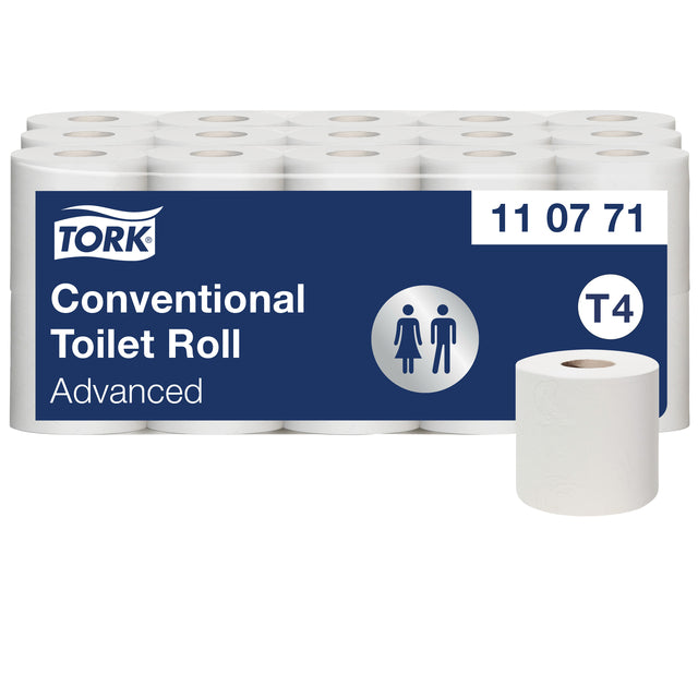 Tork - Toilettenpapier T4 Advanced 2-lagig 400 Blatt weiß 110771 | 40 Stück