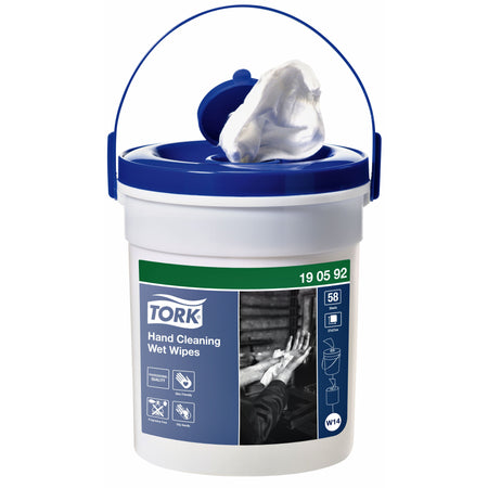 Tork - Handreinigungstuch W14 Eimer 1-lagig 58 Blatt weiß 190592 | 4 Stück