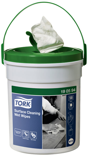 Reinigungstuch Tork Surface W15 weiß 190594 | Umkarton mit 4 Kartons à 58 Blatt