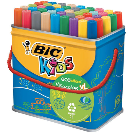 Bic Kids - Kids Filzstift Visacolor XL Ecolutions 48 Marker in einer Metallbox