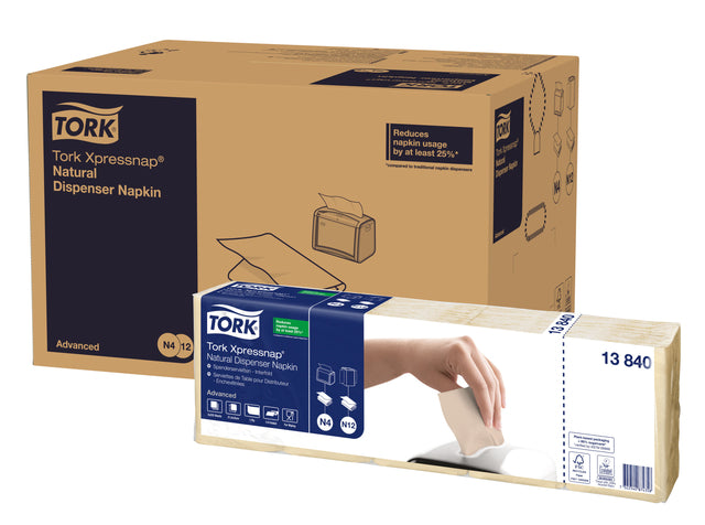 Serviette tork n4 xpress 1-lagig natur 13840 | Holen Sie sich ein 1125-Teil