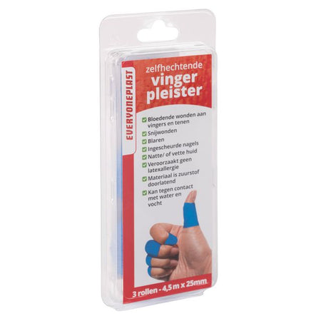 Allglue - Fingerpflaster selbstklebend auf Rolle 25mmx4,5m blau 3 Rollen