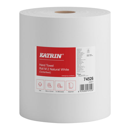 Katrin - Reinigungspapier mittel 2-lagig 500 Blatt weiß 74526