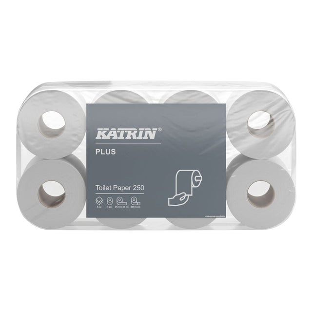 Toilettenpapier Katrin Plus 3LAARTS 250VVE 72rol White | Box A 72 Roll