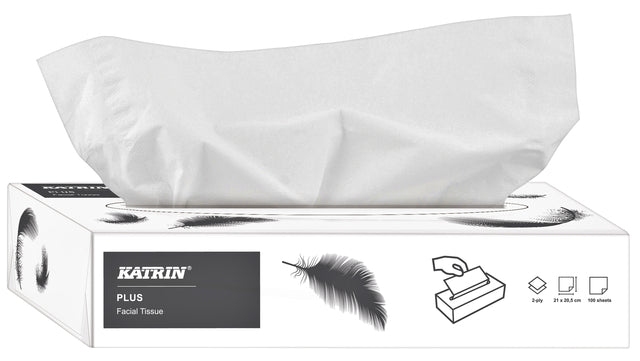 Gesichtsgewebe Katrin 2LAARTS 100VEL WEISS 11797 | Box ein 100 Blatt