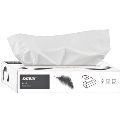 Katrin - Kosmetiktücher Plus 2-lagig 100 Blatt weiß 11797 | 40 Stück