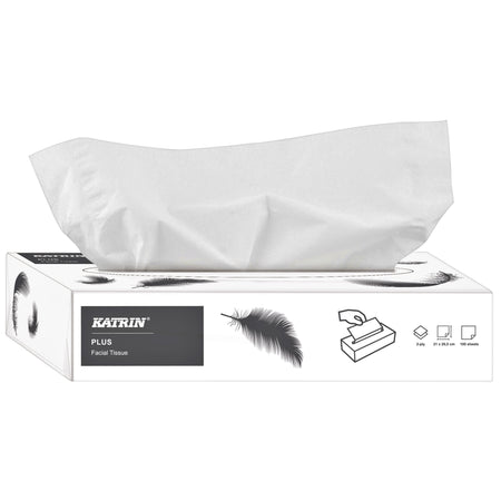 Katrin - Kosmetiktücher Plus 2-lagig 100 Blatt weiß 11797 | 40 Stück