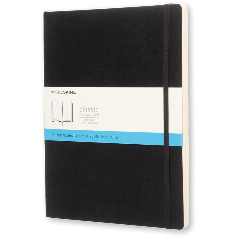 Moleskine - Notizbuch, ft 19 x 25 cm, Punktraster, flexibler Einband, 192 Seiten, schwarz