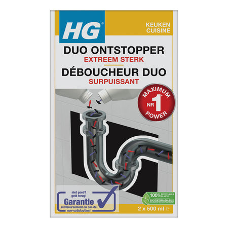 HG - Abflussreiniger Küche Duo 2x500ml | 6 Stück