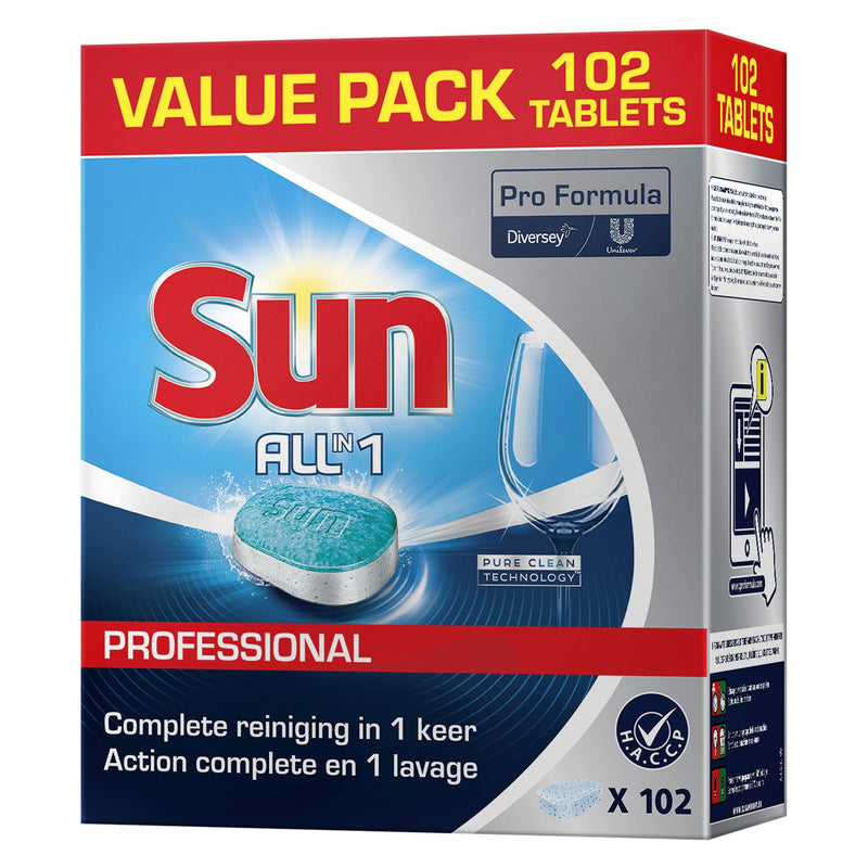 Sun - Geschirrspültabs Pro Formula All-in-One 102 Stück