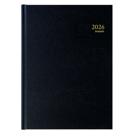 Brepols - Agenda 2026 Bremax Santex A4 1 Tag/2 Seiten 8 Spalten schwarz