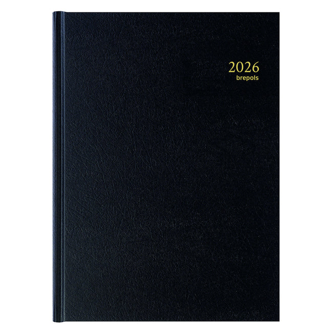 Brepols - Agenda 2026 Bremax Santex A4 1 Tag/2 Seiten 8 Spalten schwarz