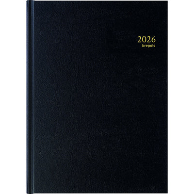 Brepols - Agenda 2026 Bremax Santex A4 1 Tag/1 Seite 4 Spalten schwarz