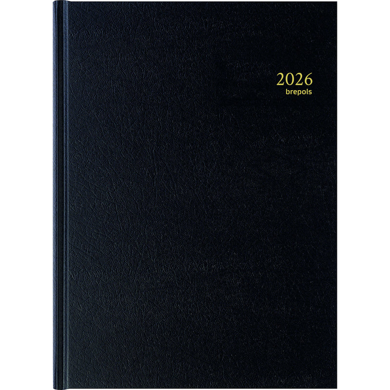 Brepols - Agenda 2026 Bremax Santex A4 1 Tag/1 Seite 4 Spalten schwarz