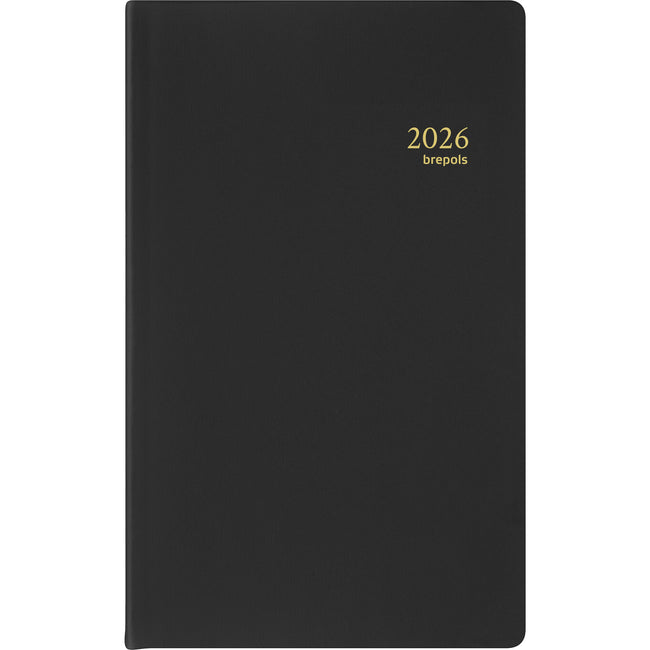 Brepols - Agenda 2026 Breform Seta 1 Tag/1 Seite schwarz