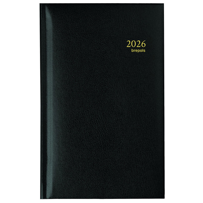Brepols - Agenda 2026 Interplan Lima 7 Tage/2 Seiten schwarz