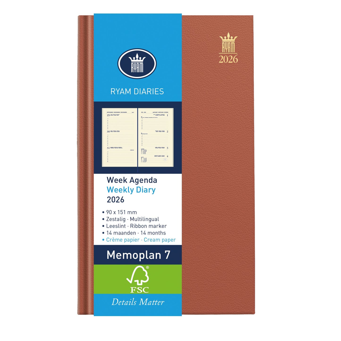 Ryam -  Agenda 2027  memoplan 7 nappa 7d/2p ass