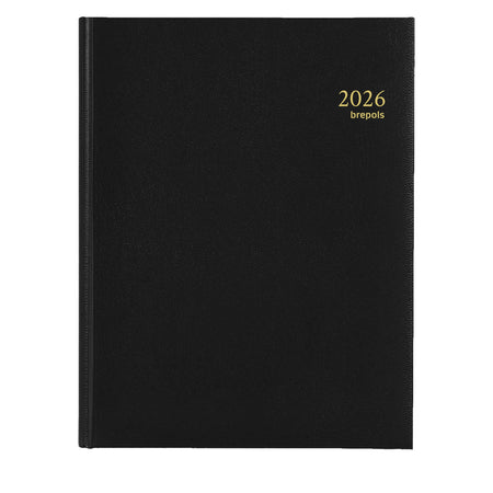 Brepols - Agenda 2026 Timing Lima 7 Tage/2 Seiten sechssprachig schwarz