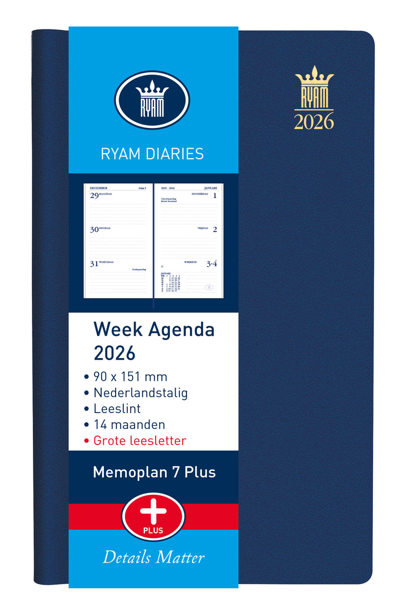 Ryam - Agenda 2026 Memoplan 7 plus Mundior 7d /2p zw