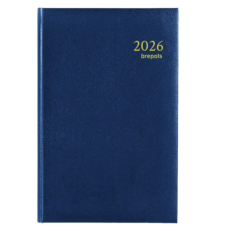 Brepols - Agenda 2026 Saturn Lima 7 Tage/2 Seiten blau