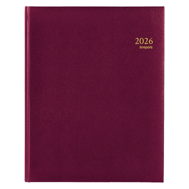 Brepols - Agenda 2026 Concorde Lima 7 Tage/2 Seiten Burgund