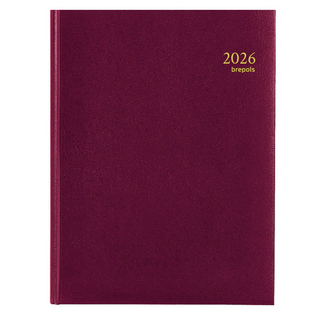 Brepols - Agenda 2026 Timing Lima 7 Tage/2 Seiten Burgund