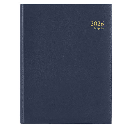 Brepols - Agenda 2026 Timing Lima 7 Tage/2 Seiten viersprachig blau
