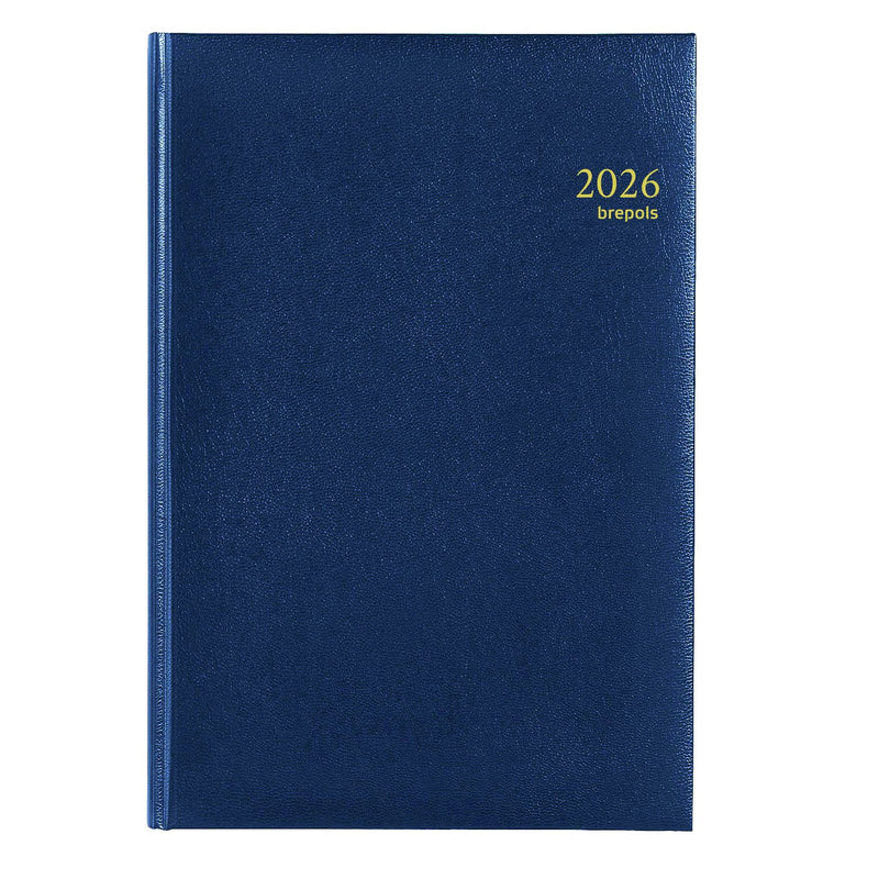 Brepols - Agenda 2026 Omega Lima 7 Tage/2 Seiten blau