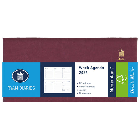 Ryam -  Agenda 2027  memoplan 7 mundior 7d/2p bordeaux