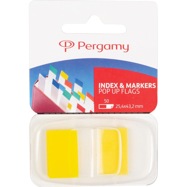 Pergamie - Indexfuß 43 x 25 mm, gelb